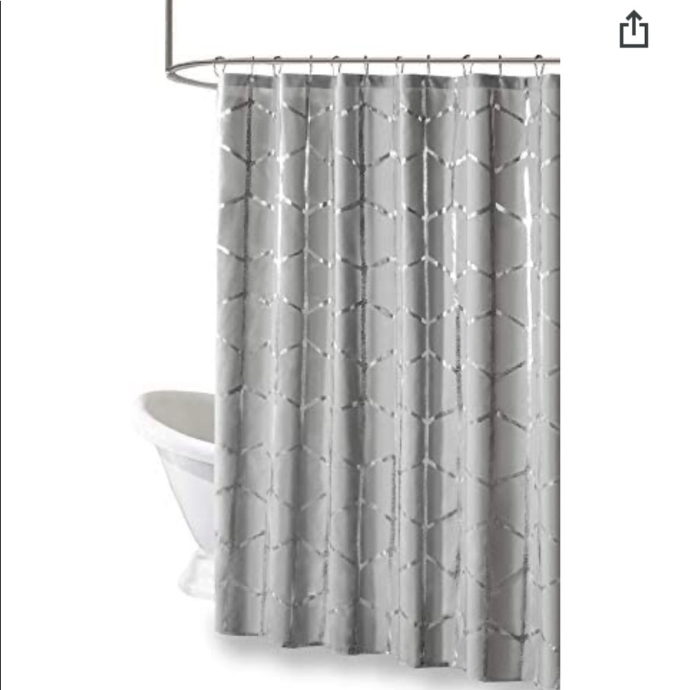 Brand new!!Geometric Metallic/Modern Shower Curtain
